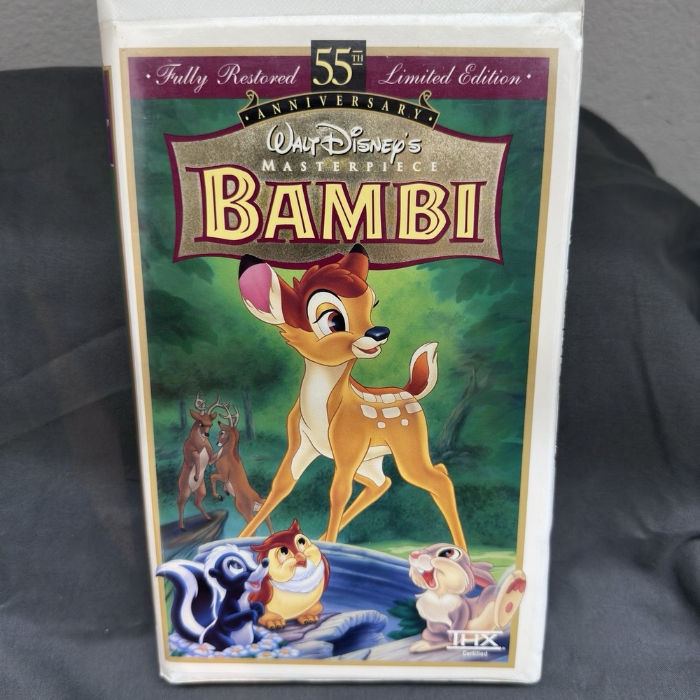 Walt Disney's BAMBI VHS Fully Restored 55th‎ Limited Edition  THX